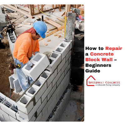 Repairing a damaged concrete block wall step-by-step for beginners in Brooklyn, NY