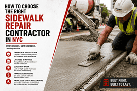 How to Choose the Right Sidewalk Repair Contractor in NYC 1 How to Choose the Right Sidewalk Repair Contractor in NYC