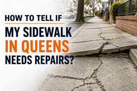 How to Tell If My Sidewalk in Queens Needs Repairs 5 Is your Queens sidewalk cracked, uneven, or damaged? Learn the signs it may need repair.