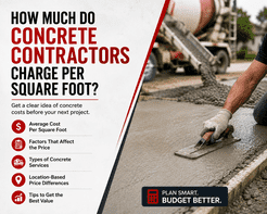 How Much Do Concrete Contractors Charge Per Square Foot 8 Concrete contractor pouring and finishing a concrete surface.