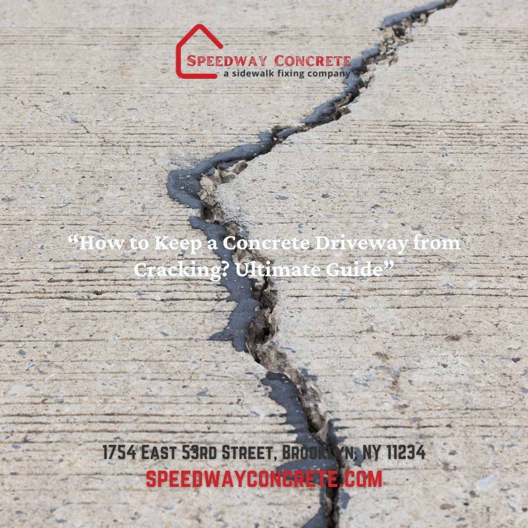 Properly maintained concrete driveway with no visible cracks