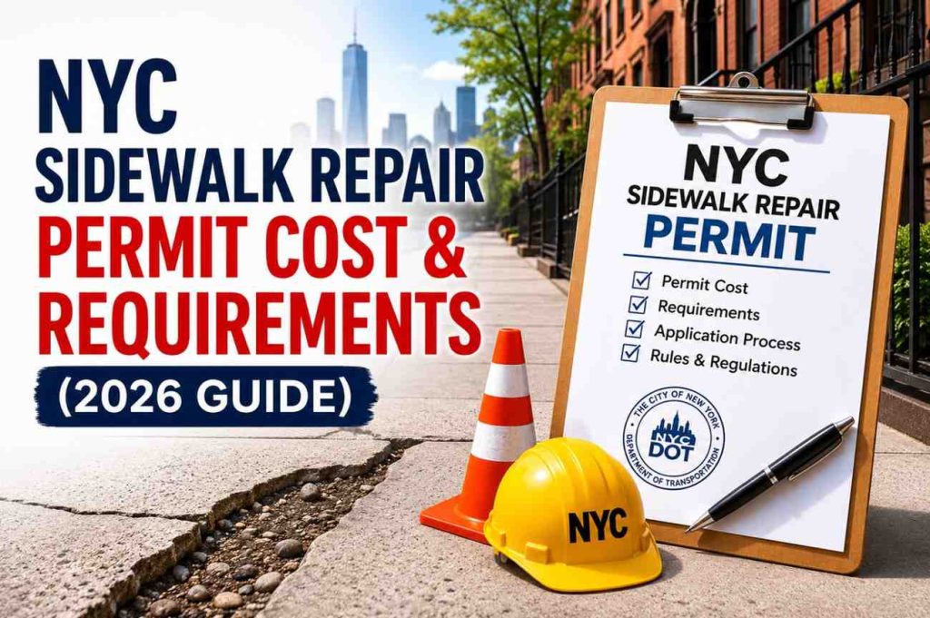 NYC Sidewalk Repair Permit Cost & Requirements (2026 Guide) 3 NYC Sidewalk Repair Permit Cost & Requirements