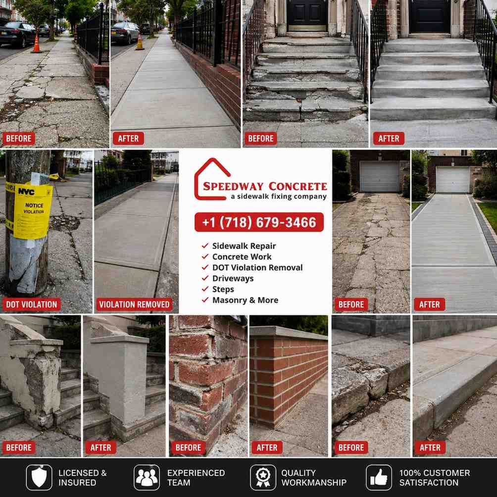 Concrete, Sidewalk & DOT Services in Queens, NY | Speedway Concrete