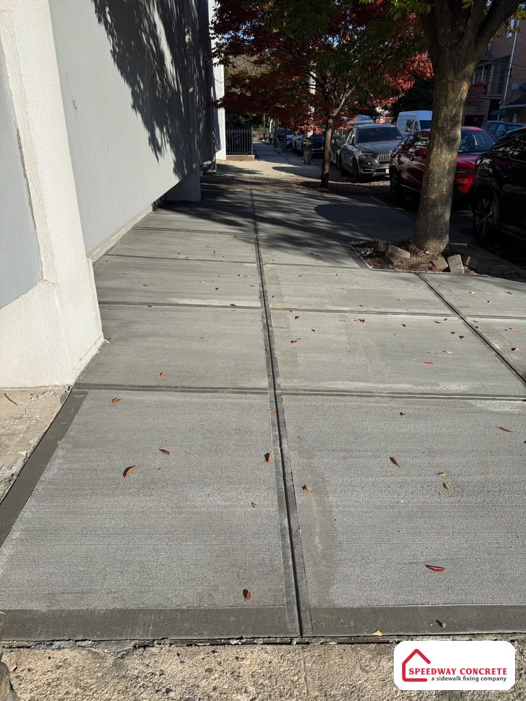 New sidewalk installation in New York City by Speedway Concrete